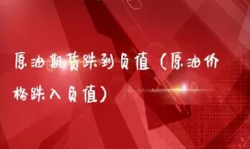 原油期货价格跌入负值(原油期货价格跌入负值什么意思)_期货新闻_第1张_国内期货直播室 原油期货价格跌入负值(原油期货价格跌入负值什么意思)_https://gnqh.wpmee.com_期货新闻_第1张
